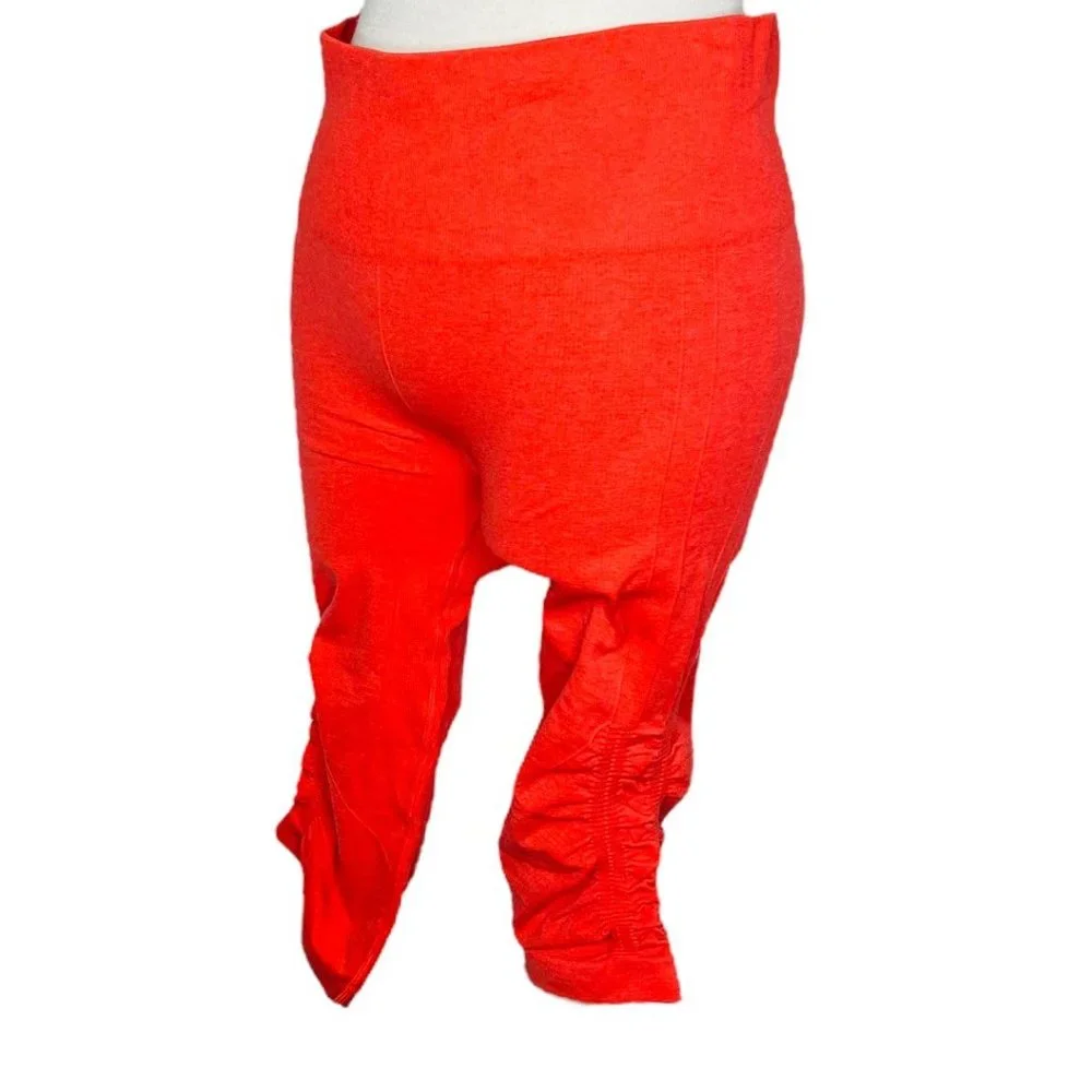 Lululemon Athletica Yoga Pants High Rise Crop Orange Size 8 - Picture 8 of 11